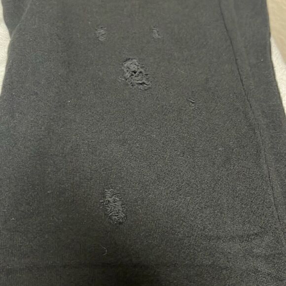 n:philanthropy Womens Large Distressed Jogger Sweatpants Black Pockets NWT - Picture 5 of 10